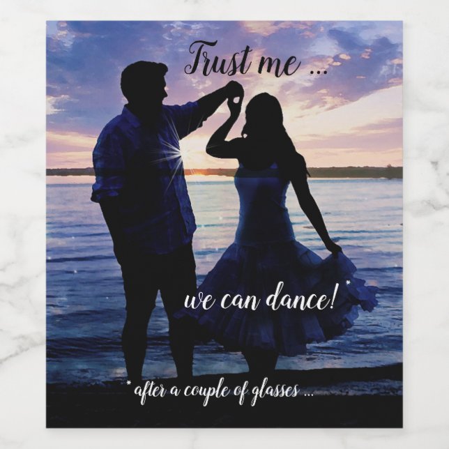 Rótulo De Garrafa De Cerveja Rótulo Engraçado de Dança Romântica (Rótulo Único)