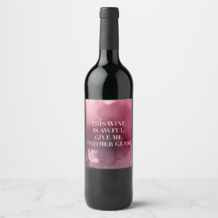 Rótulo De Garrafa De Cerveja Rótulo engraçado de "Vinho Terrível" inspirado por