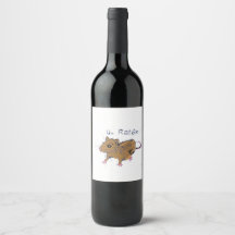 Rótulo francês do vinho de rato