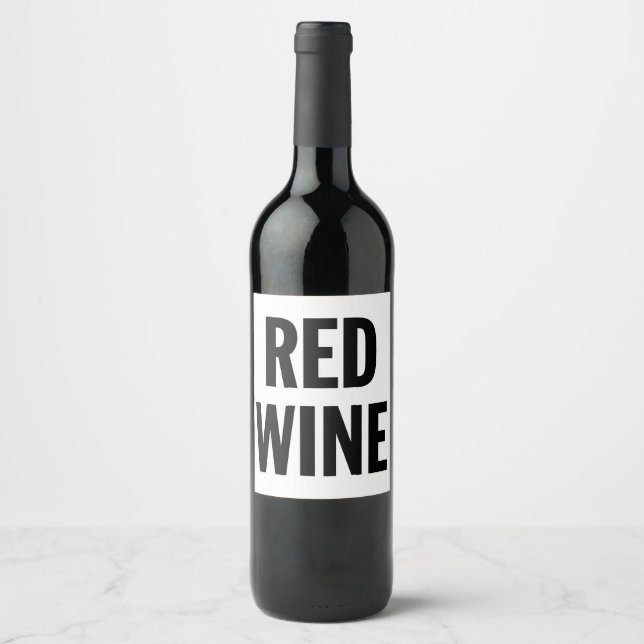 Rótulo De Garrafa De Cerveja Rótulo Genérico de Vinho Vermelho (Frente)