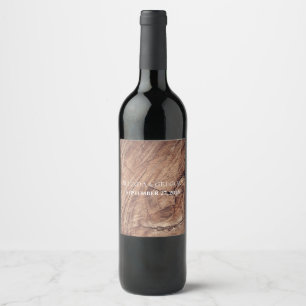 Rótulo De Garrafa De Cerveja Rótulo Rustic Wood Weding Wine