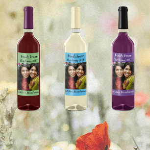 Rótulo De Garrafa De Cerveja Roxo Editável Foto
