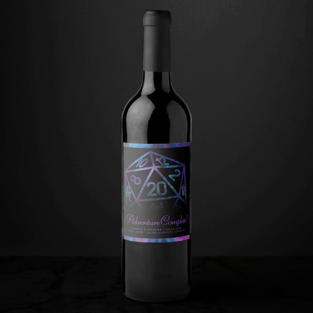 Rótulo De Garrafa De Cerveja RPG Dice | Nebula Fantasy Tabletop Gamer Obrigado (Criador carregado)