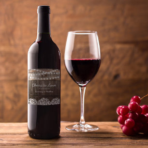 Rótulo De Garrafa De Cerveja Rustic Country Weding Saúde Saúde Amor