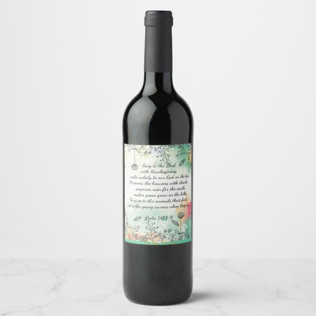 Rótulo De Garrafa De Cerveja Salmo 147 (Frente)