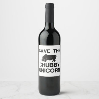 RÓTULO DE GARRAFA DE CERVEJA SALVE O CHUBBY UNICORN RHINO