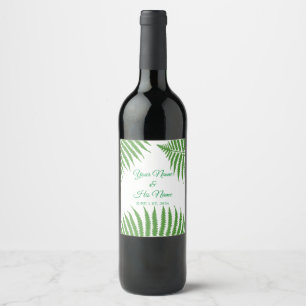 Rótulo De Garrafa De Cerveja Samambaias Verdes Thunder_Cove