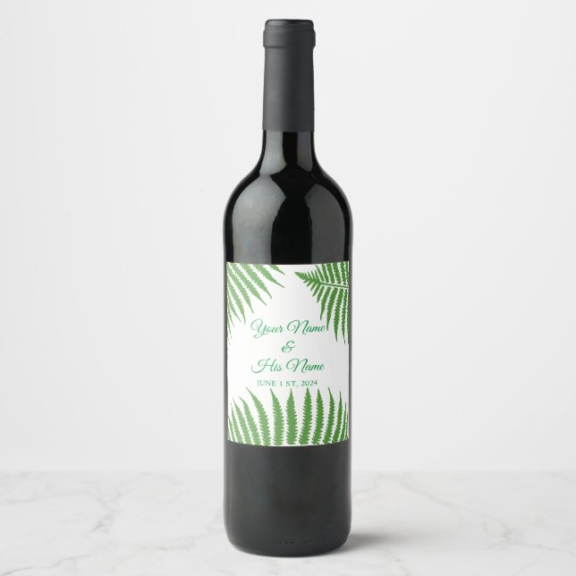 Rótulo De Garrafa De Cerveja Samambaias Verdes Thunder_Cove  (Frente)