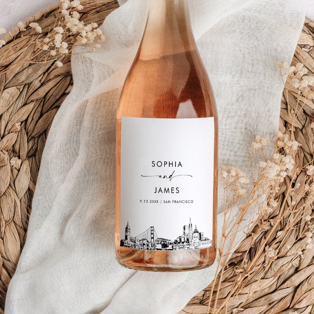 Rótulo De Garrafa De Cerveja San Francisco Skyline (Criador carregado)