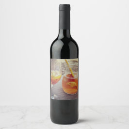Rótulo De Garrafa De Cerveja Sangria e Sol