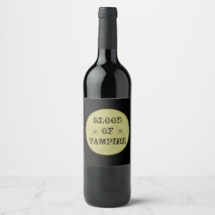 Rótulo De Garrafa De Cerveja Sangue do vampiro o Dia das Bruxas