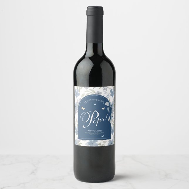 Rótulo De Garrafa De Cerveja Sangue e cresce Pop quando Pop rótulo de vinho (Frente)