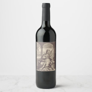 Rótulo De Garrafa De Cerveja Santa Anastácia a Libertadora Arte Preto e Branco