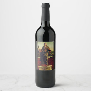 Rótulo De Garrafa De Cerveja Santa Anastácia de Roma Arte Premium
