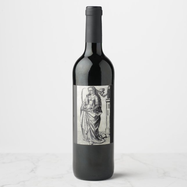 Rótulo De Garrafa De Cerveja Santa Bárbara da Torre Arte Gráfica Sagrada (Frente)