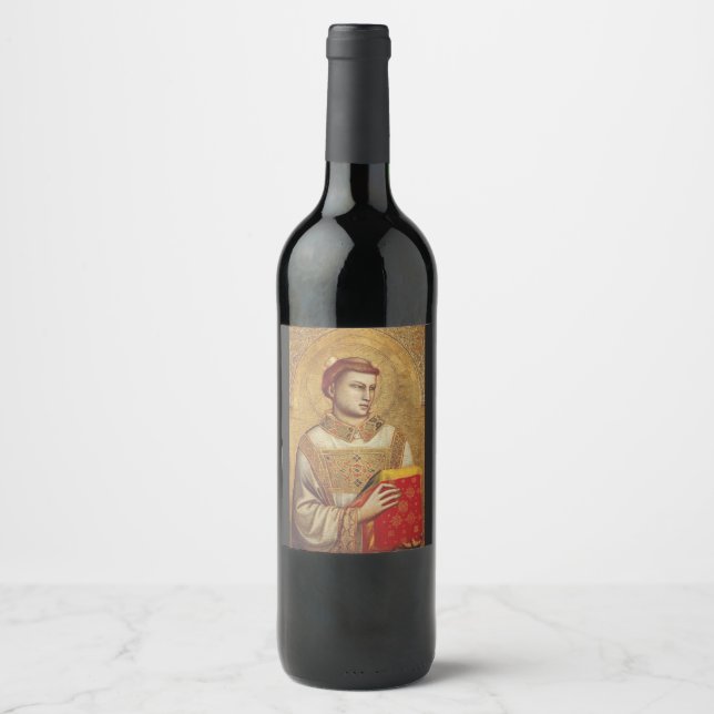Rótulo De Garrafa De Cerveja Santo Estêvão por Giotto Reprodução de Arte Fina (Frente)