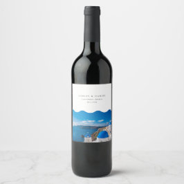 Rótulo De Garrafa De Cerveja Santorini Wedding