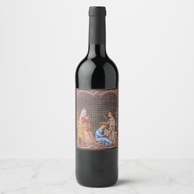 Rótulo De Garrafa De Cerveja São Luís IX da França Patrono dos Reis Arte (Frente)