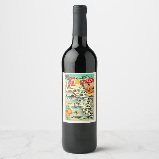 Rótulo De Garrafa De Cerveja Saudações da Flórida (Frente)