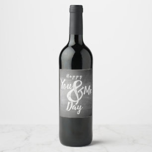 Rótulo De Garrafa De Cerveja Saudações de aniversário em visual de quadro negro