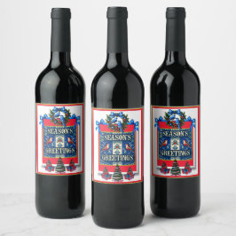 RÓTULO DE GARRAFA DE CERVEJA SAUDAÇÕES DE NATAL