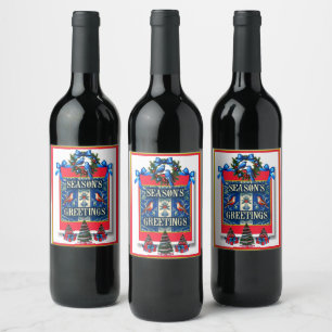 RÓTULO DE GARRAFA DE CERVEJA SAUDAÇÕES DE NATAL