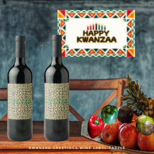 Rótulo De Garrafa De Cerveja Saudações Kwanzaa