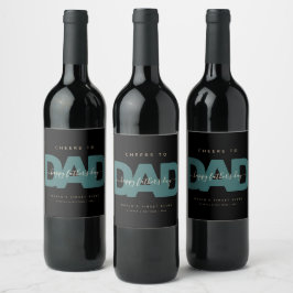 Rótulo De Garrafa De Cerveja "Saúde ao Papai" moderno Dia dos Pais