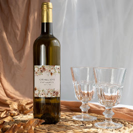 Rótulo De Garrafa De Cerveja Saúde para Amar Casamento Floral Russo