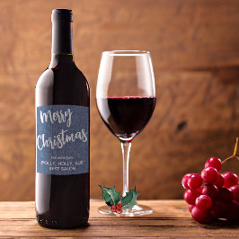 Rótulo De Garrafa De Cerveja Script Branco em Jeans Azul, Nome da Empresa Conju