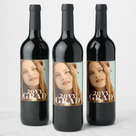 Rótulo De Garrafa De Cerveja Script Simples de Graduação de Data de Foto de For