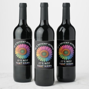 Rótulo De Garrafa De Cerveja Seja um Humano Decente Não É Tão Difícil