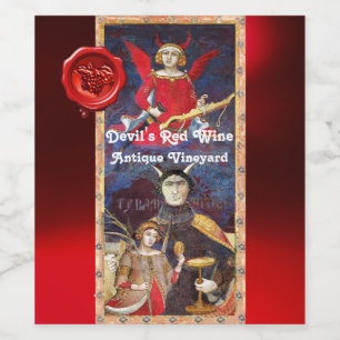 RÓTULO DE GARRAFA DE CERVEJA SELO/METAS ANTIGAS DE CERAS DE VINHO VERMELHO DO D