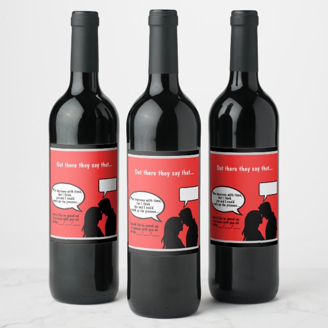 Rótulo De Garrafa De Cerveja Send Flirty Vibes with Custom Wine Labels! (Garrafas)