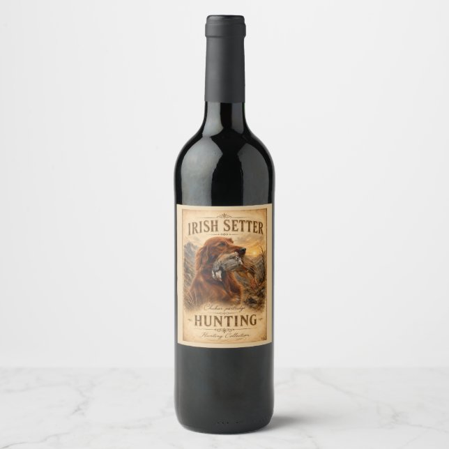 Rótulo De Garrafa De Cerveja Setter Irlandês (Frente)
