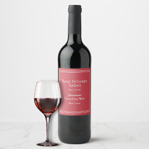 Rótulo De Garrafa De Cerveja Seu Rótulo Privado Homemade Vinho De Morango