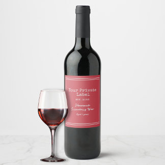 Rótulo De Garrafa De Cerveja Seu Rótulo Privado Homemade Vinho De Morango