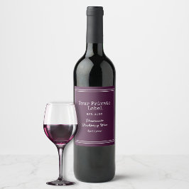 Rótulo De Garrafa De Cerveja Seu Vinho de Amora Caseiro com Marca Privada