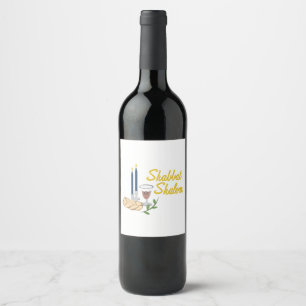Rótulo De Garrafa De Cerveja Shalom Shabbat