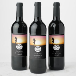 Rótulo De Garrafa De Cerveja Silhouette de Caranguejo Fantasma e Foto de Monogr