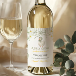 Rótulo De Garrafa De Cerveja Silly Goose Sage Green Gender Neutral Baby Shower