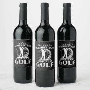 Rótulo De Garrafa De Cerveja Sim Eu Tenho Um Plano De Aposentadoria Golfe Golfe
