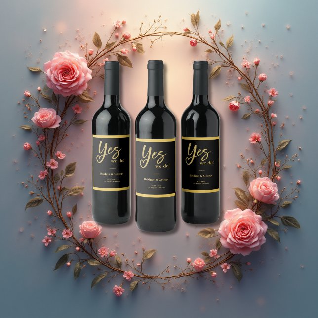 Rótulo De Garrafa De Cerveja Sim, fazemos belos casamentos Dourados. (Criador carregado)