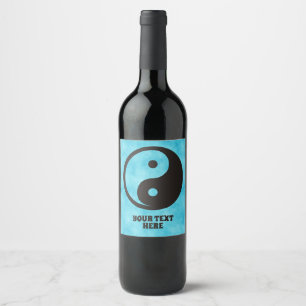 Rótulo De Garrafa De Cerveja Símbolo Yin Yang - design de tatuagem sólida