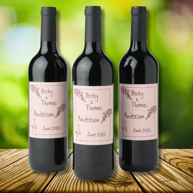 Rótulo De Garrafa De Cerveja Simpel Design com três nomes (Criador carregado)