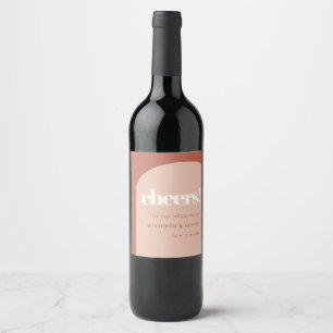 Rótulo De Garrafa De Cerveja Simples casamento chic terracotta