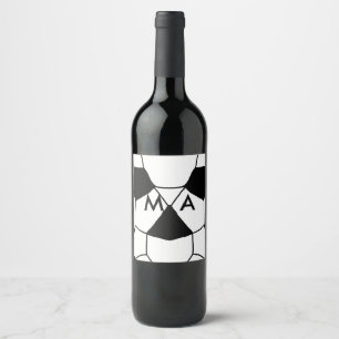 Rótulo De Garrafa De Cerveja Simples monograma adicione seu nome com letra míni