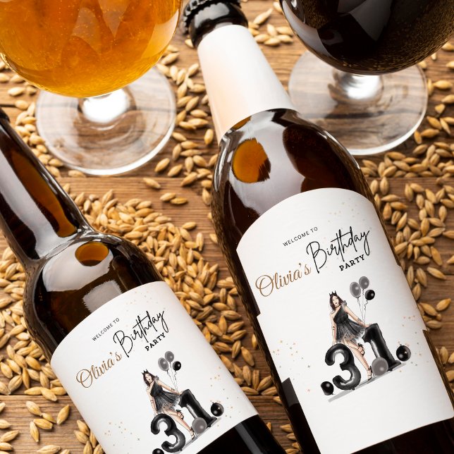 Rótulo De Garrafa De Cerveja sinal de aniversário, sinal de boas-vindas, 31º an (Criador carregado)