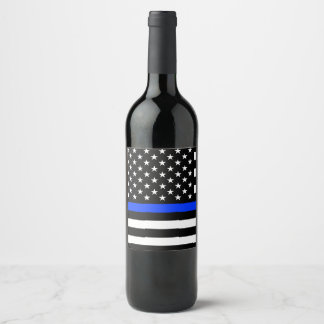 Rótulo De Garrafa De Cerveja Sinalizador da Polícia de Linha Azul-Fino