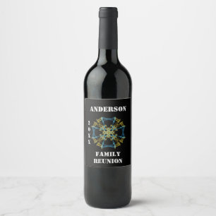 Rótulo De Garrafa De Cerveja Sindicato da Família Elegante Caleidoscópio Celest